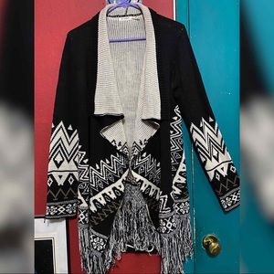 Cozy Print Cardigan